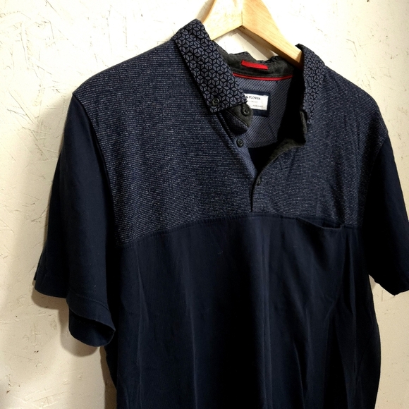 Denim & Flower | Men's Navy Polo Shirt - Picture 2 of 8
